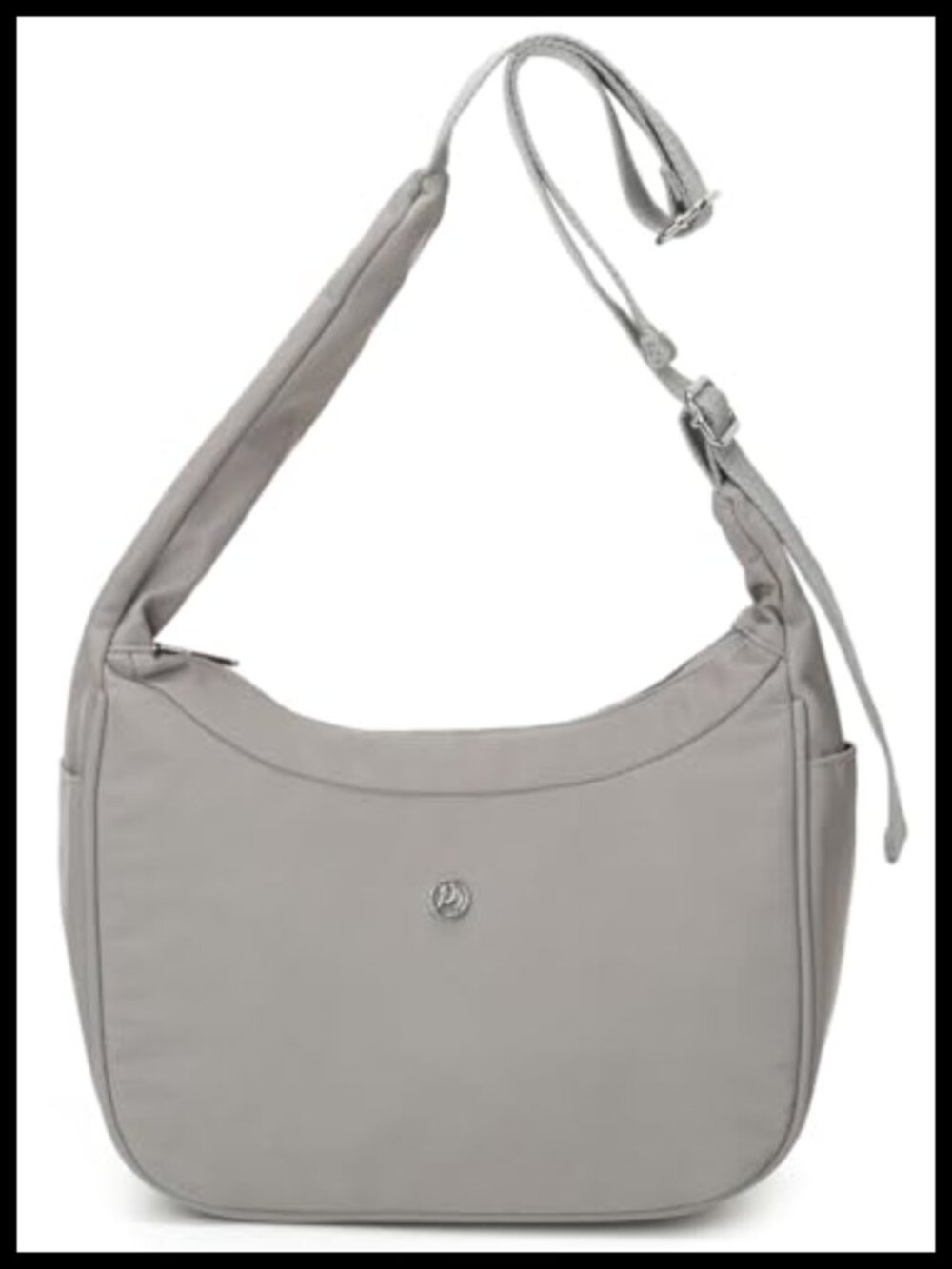 Women's Nylon Crescent Shoulder Bag Lightweight Crossbody Purse 7 Pockets